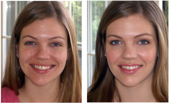 Before and after bridal makeup Vancouver
